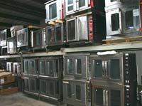 Commercial kitchen equipment on the All Brands shop floor.