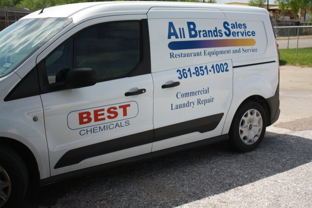 All Brands service van — Restaurant Equipment and Service, Commercial Laundry Repair.