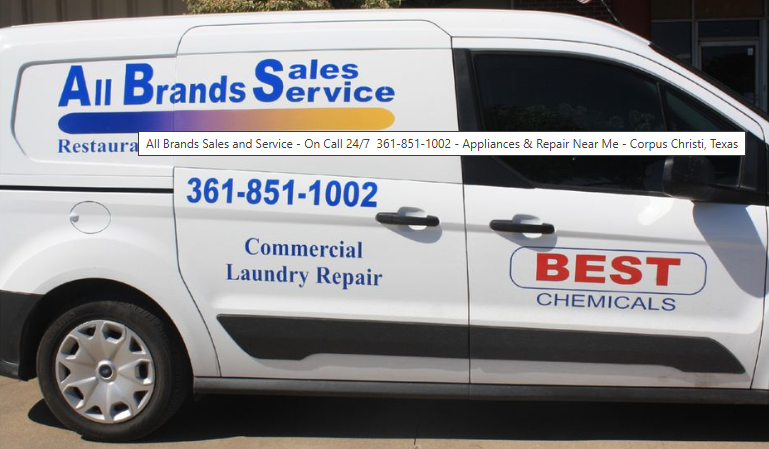 All Brands Service & Sales van with Best Chemicals partnership branding.